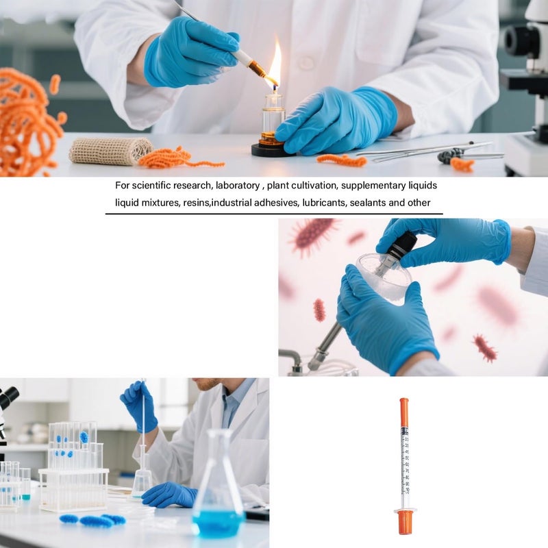 YDAHUAOK Pack of 10pcs 1ml Plastic Tube 30G 8 mm, Multi-Purpose Measuring Tools, Individually Sealed Lab Accessories, Pet Liquid Feeding Tools - Image 5