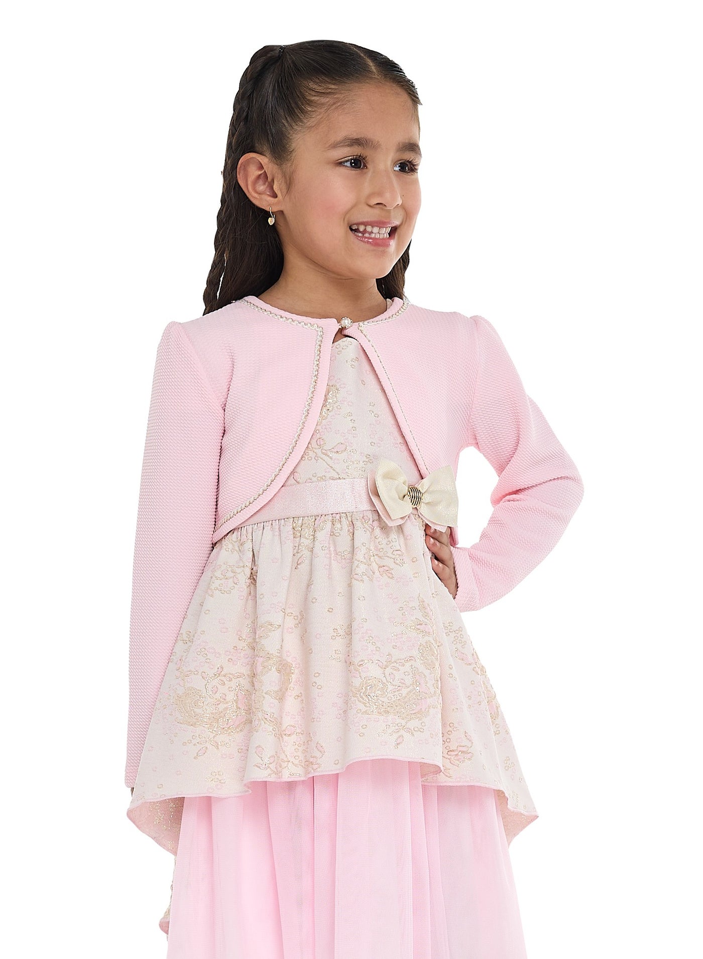 victor and jane Girls Cardigans - Light Pink