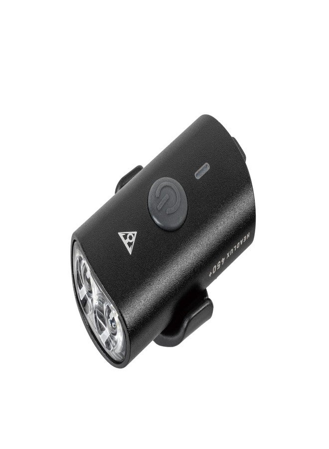 Topeak HeadLux 450+ USB Front Light – Compact 450 Lumen Dual-LED Bike Headlight with USB-C Fast Charging, IPX6 Waterproof, Tool-Free Handlebar & Helmet Mount – Long Runtime & GoPro Adapter - Image 2