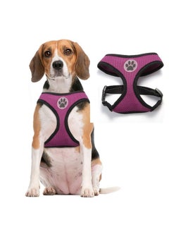 BINGPET BINGPET No Pull Dog Harness for Small Medium Dogs,All Weather Mesh Step in Vest Harness for Small Dogs,Breathable Mesh Puppy Cat Harnesses,Step-in Air Dog Harness for for Small Dogs,Purple,Medium  - Image 1