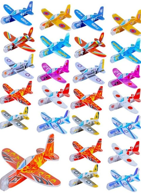 Oasisgalore 50pcs Paper Airplane Toys Foam Glider Party Favors for Kids Gifts