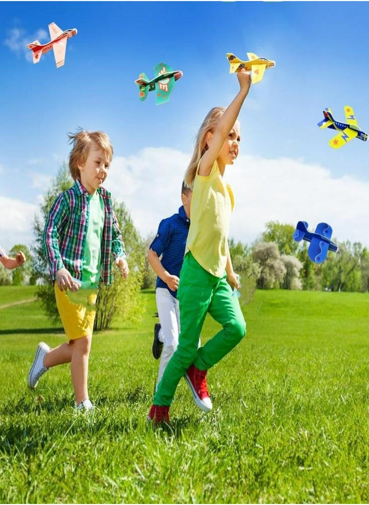 Oasisgalore 50pcs Paper Airplane Toys Foam Glider Party Favors for Kids Gifts
