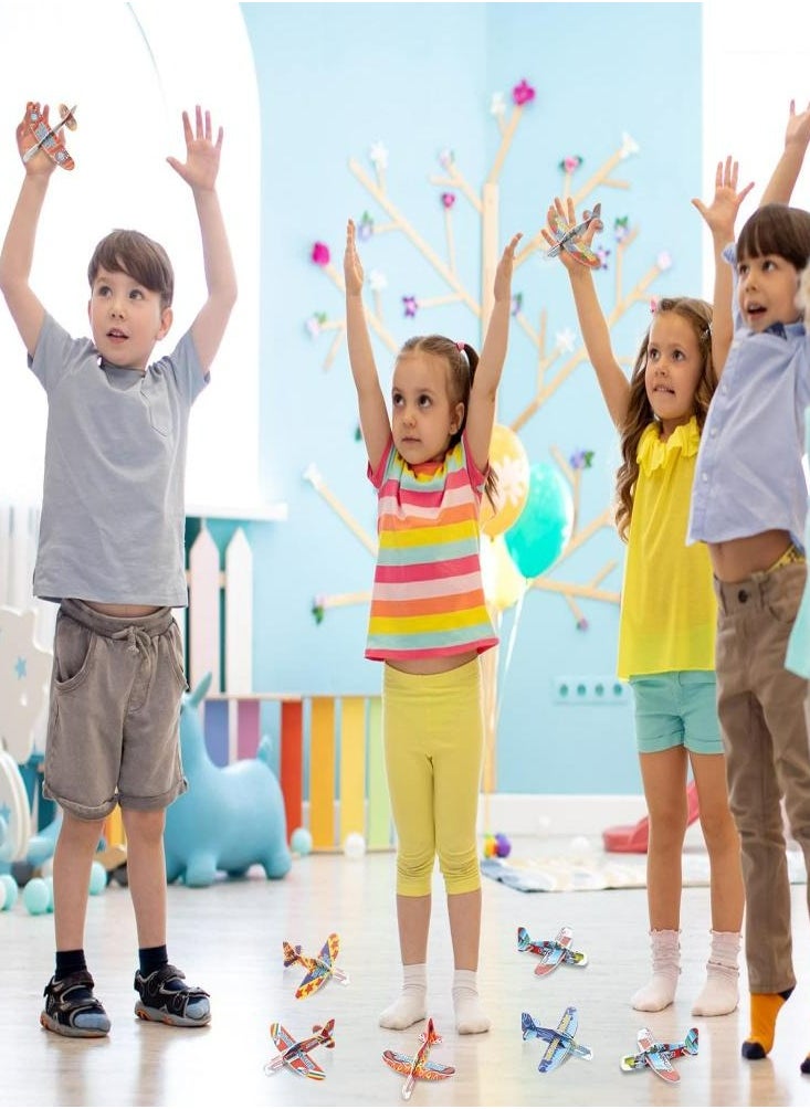 Oasisgalore 50pcs Paper Airplane Toys Foam Glider Party Favors for Kids Gifts