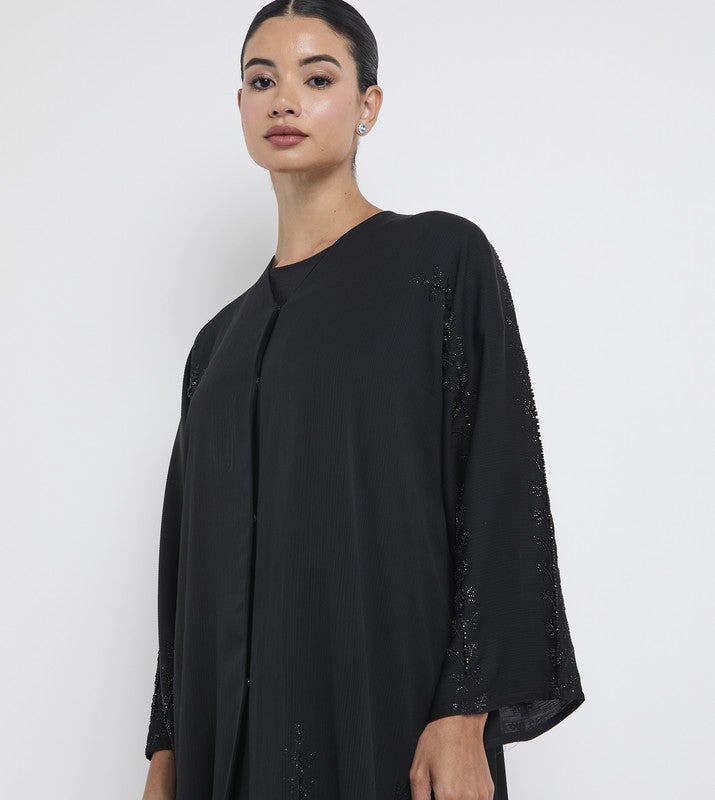 ROZA Stylish hand work abaya - Image 3