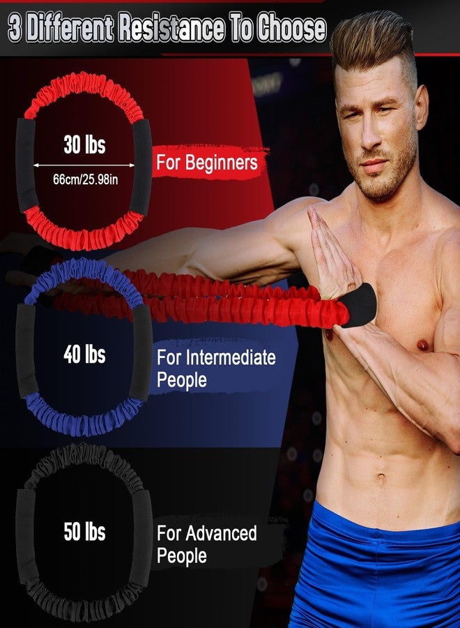 RoundFunny 3 Pcs Archery Bow Strength Trainer 30 40 50 Lbs Arm Strength Exercise Band Rubber Stretch Bands Archery Accessories for Bow Practice Shooting Accessories - Image 2