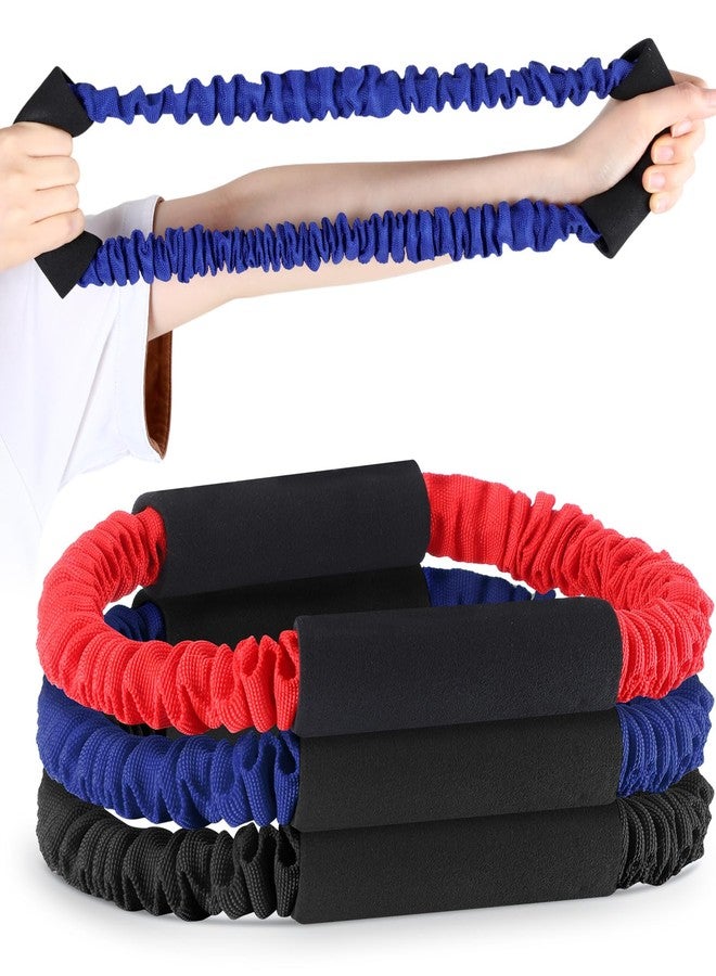 RoundFunny 3 Pcs Archery Bow Strength Trainer 30 40 50 Lbs Arm Strength Exercise Band Rubber Stretch Bands Archery Accessories for Bow Practice Shooting Accessories - Image 1