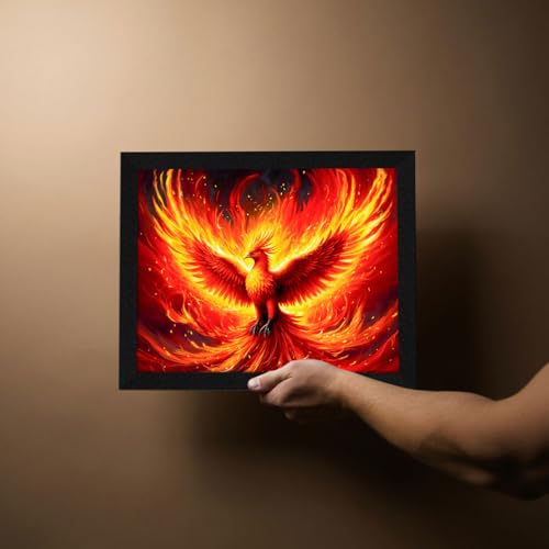 ArtX Paper Phoenix Bird Picture As Per Vastu, Big Size Wall Art, Rising Phoenix Painting, Wall Decor, Multicolor, Nature, 10.0 X 13.0 inch, Set of 1 - Image 5