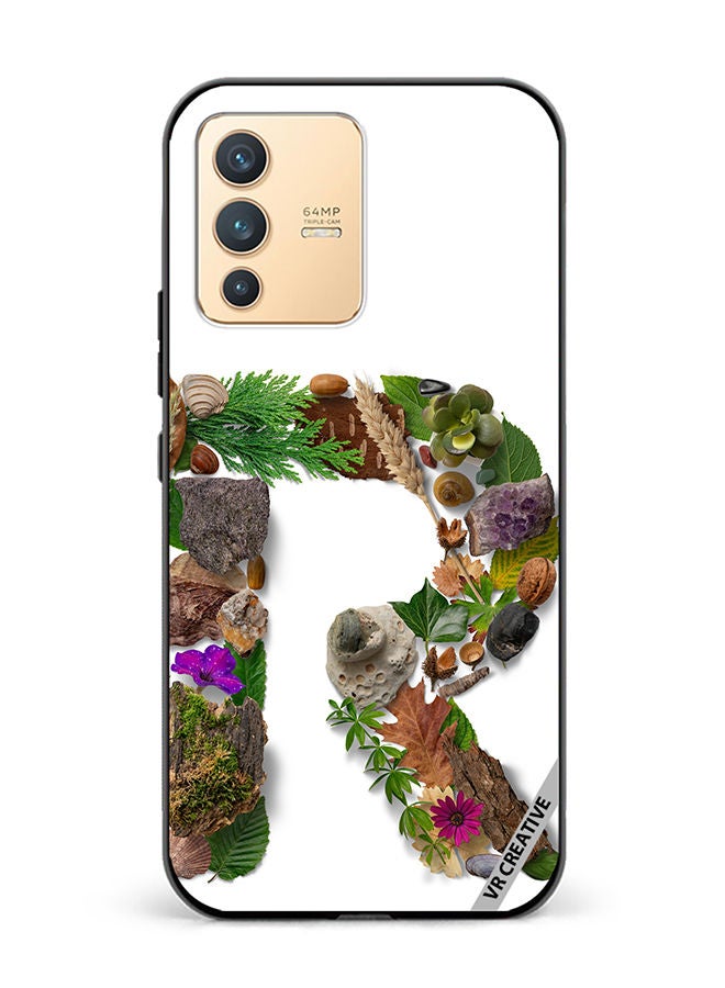 VR CREATIVE Protective Case Cover For Vivo V23 5G Alphabet R Design Multicolour - Image 1