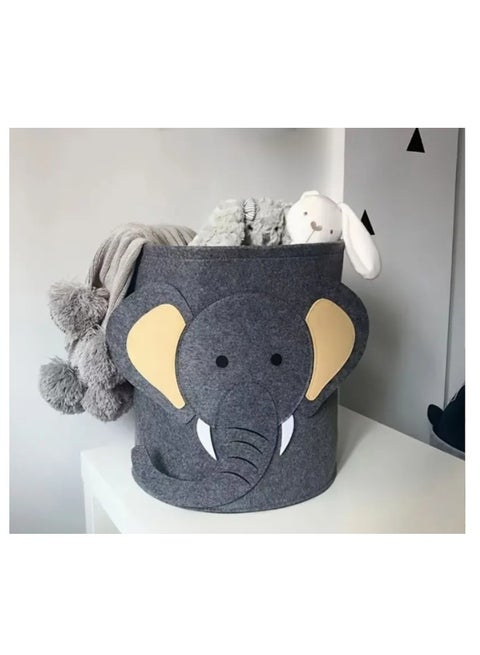 Kids Toy Storage Basket, Large Capacity Felt Storage Bucket, Washable Dirty Clothes Storage Basket, Laundry Basket,