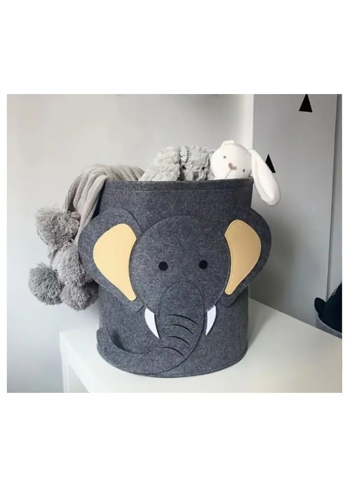 Kids Toy Storage Basket, Large Capacity Felt Storage Bucket, Washable Dirty Clothes Storage Basket, Laundry Basket,
