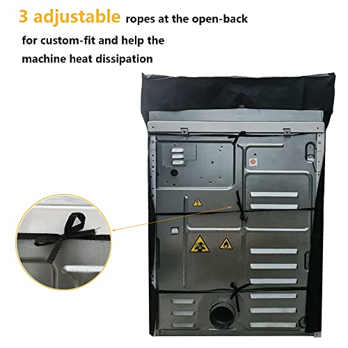 Aksipo 2Pack Washer and Dryer Covers, Portable Washer Cover with Zipper Design Dustproof Waterproof Laundry Covers for Washer and Dryer, Washing Machine Cover Fit for Most Top Load Machine(Black) - Image 3