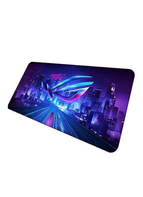 Large, waterproof, non-slip, comfortable, high-quality mouse pad with an ideal ergonomic design, blue color.