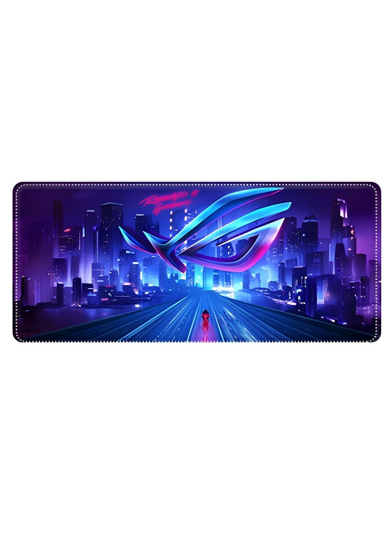 Generic - Large, waterproof, non-slip, comfortable, high-quality mouse pad with an ideal ergonomic design, blue color. - Image 1