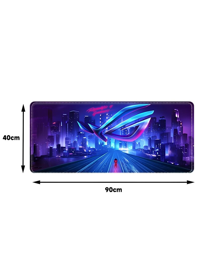 Generic - Large, waterproof, non-slip, comfortable, high-quality mouse pad with an ideal ergonomic design, blue color. - Image 1