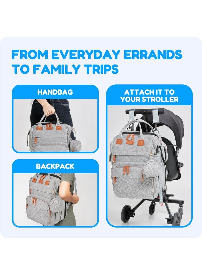 Orian Diaper Bag Backpack, Diaper Bag with Baby Changing Station, Large Travel Diaper Bag, Mosquito Net, USB Charging Port, Waterproof Unisex Baby Bag - 3 bonus gifts - Image 4