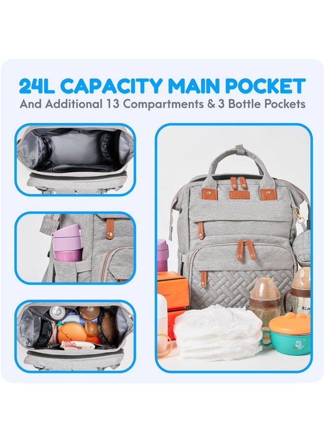 Orian Diaper Bag Backpack, Diaper Bag with Baby Changing Station, Large Travel Diaper Bag, Mosquito Net, USB Charging Port, Waterproof Unisex Baby Bag - 3 bonus gifts - Image 5