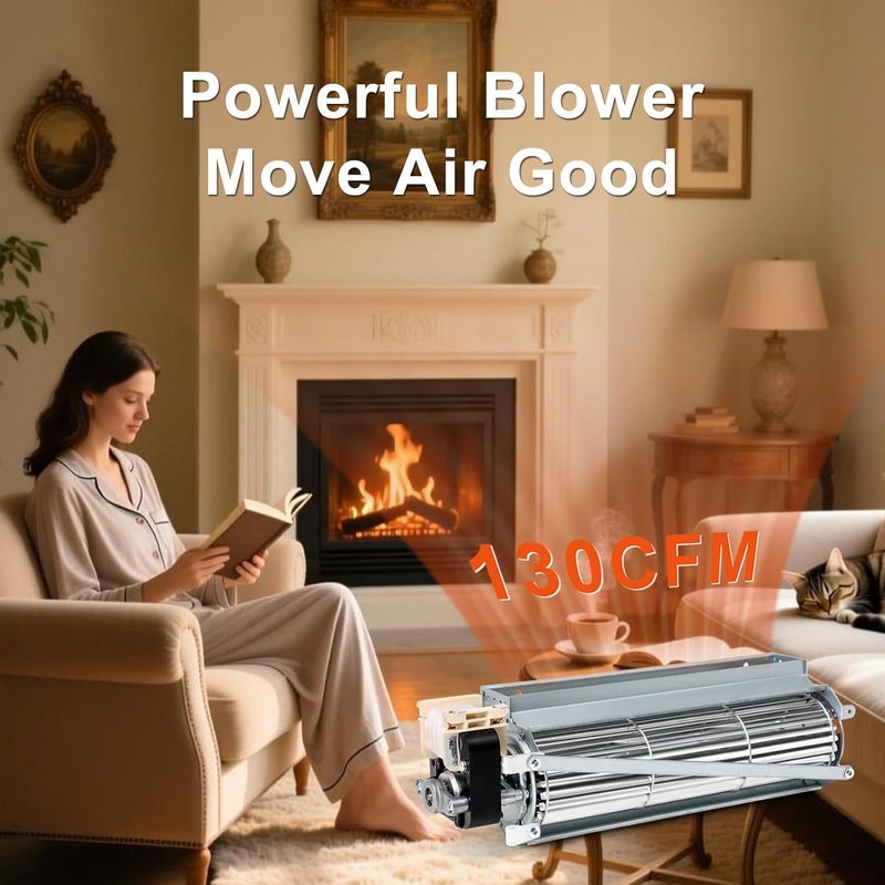Adviace Replacement Fireplace Blower Kit for Heatilator, Majestic, Lennox, Temco Fireplace, GFK4B GFK4 FK4 GFK4A Fireplace Fan Blower Kit for Heatilator GNBC33,NDV4236I,ND3933 - Image 5