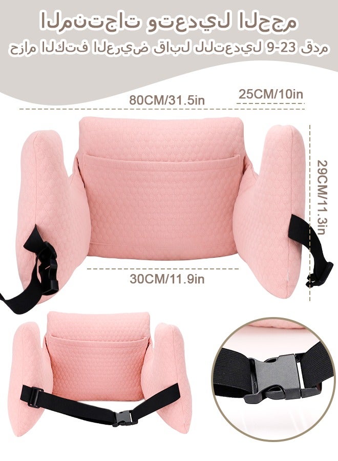 Hysterectomy Recovery Pillow, Post-Surgery Cushion for Abdomen C-Section Tummy Tuck Lumpectomy Myomectomy Patients Must Haves Abdominal Pillow with Pocket (Pink)