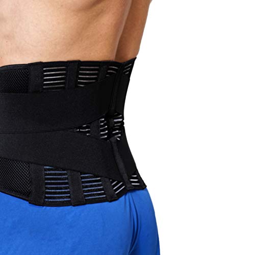 NeoTech Care Adjustable Compression Back Brace Lumbar Support Belt, Black, Size XXXL - Image 5