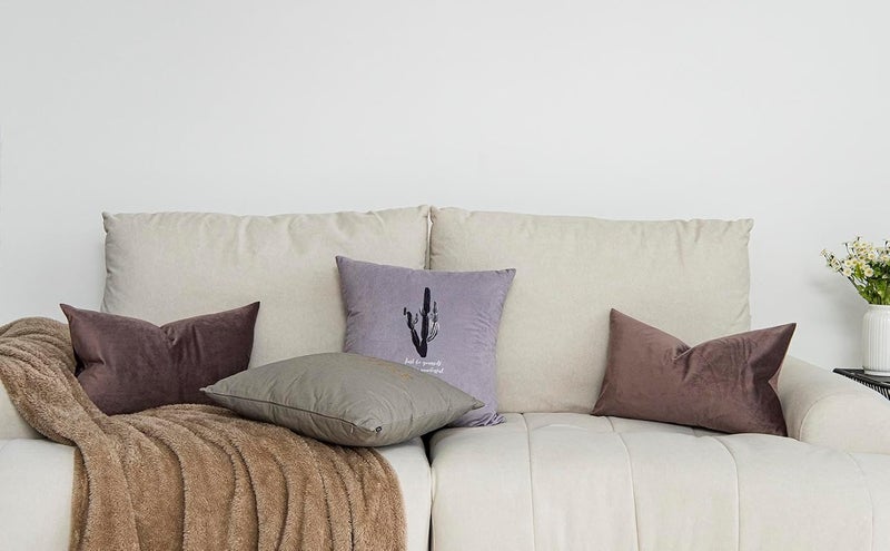 QUAFOO Mulberry Decorative Lumbar Velvet Throw Pillow Covers 16x24 inch Set of 2 with Zipper Luxury Soft Solid Rectangle Cushion Covers Case for Sofa Couch Bed Living Room - Image 5
