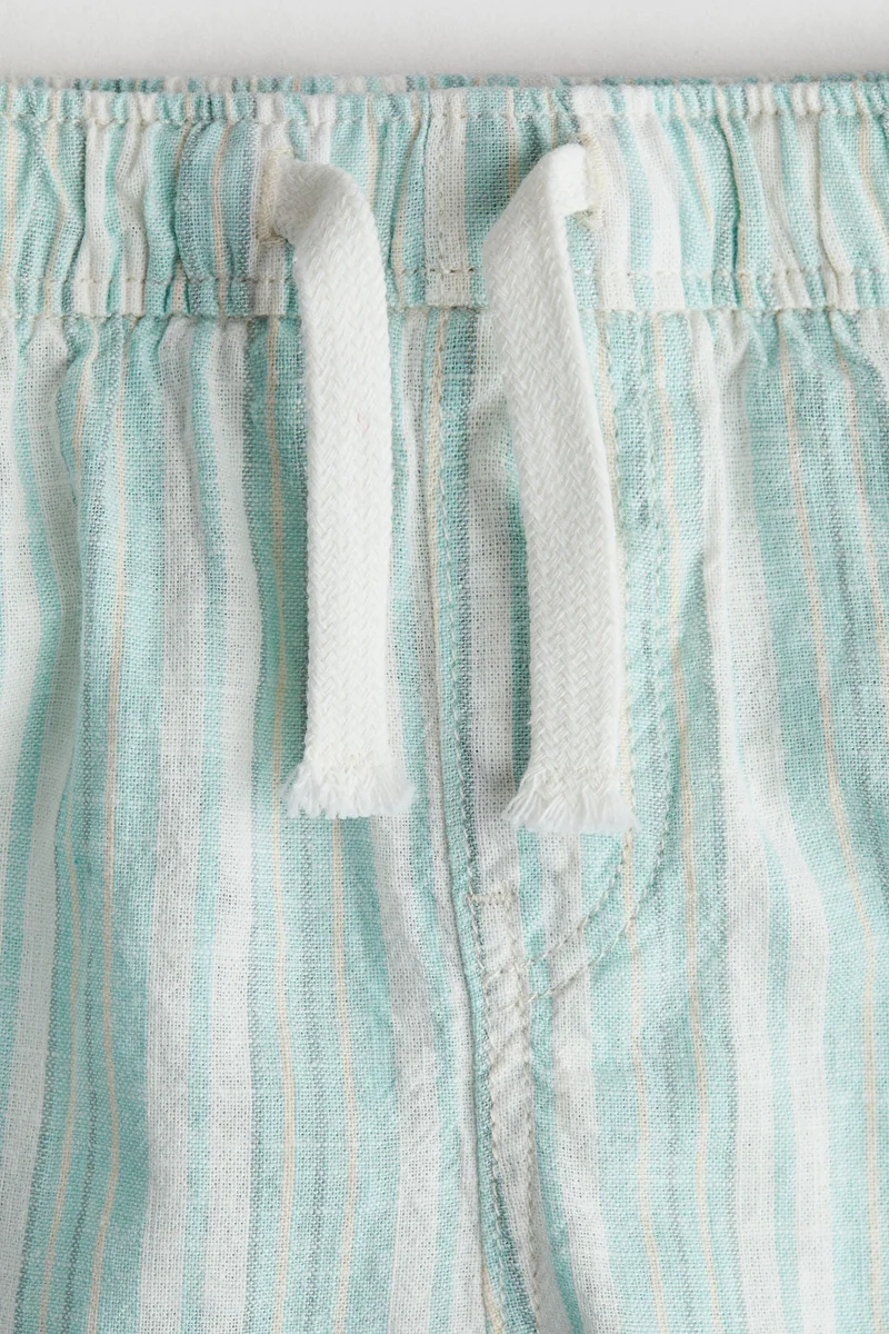 اتش اند ام Linen-blend joggers