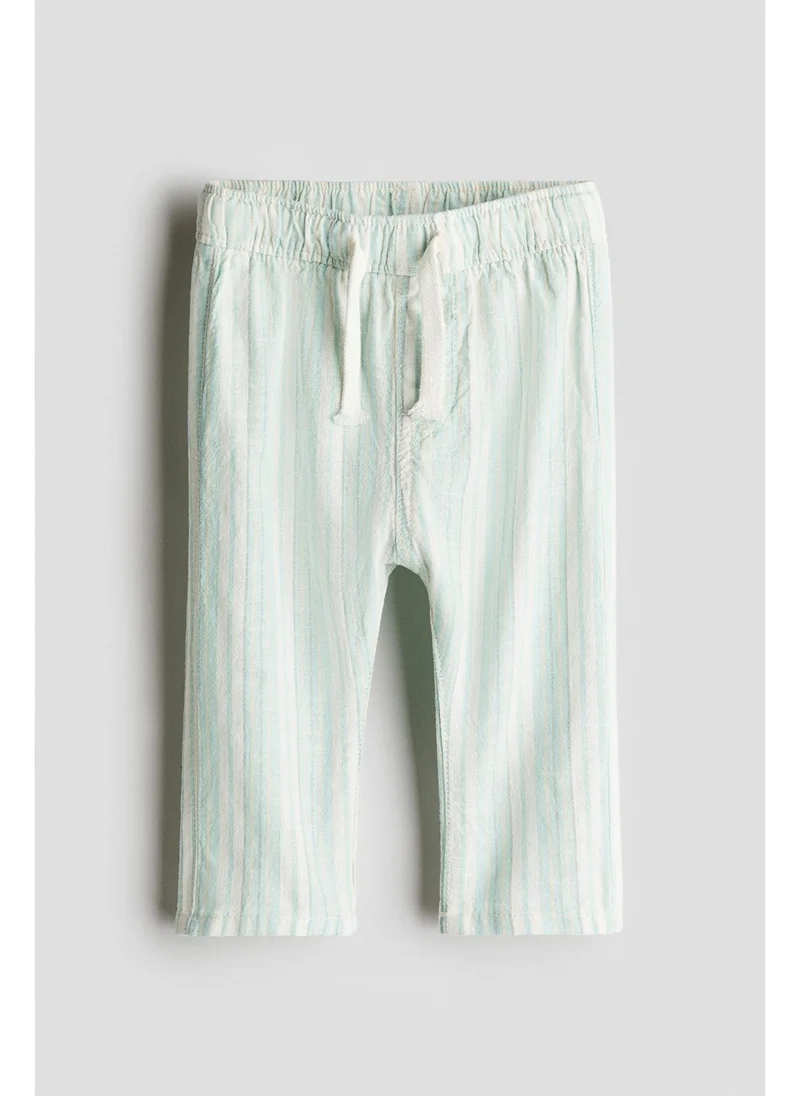 اتش اند ام Linen-blend joggers