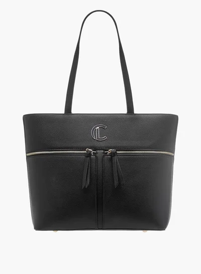 Le Confort Womens Monogram Print Tote Bag With Zip Closure And Handles