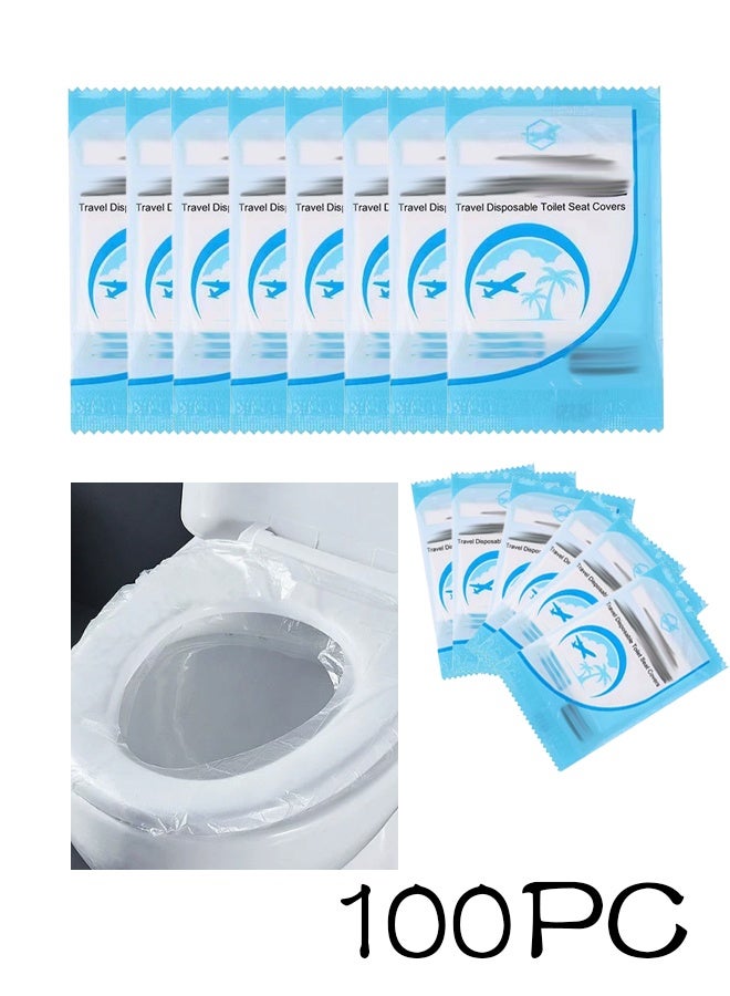 CYSTAR Travel Disposable Toilet Seat Cover, Waterproof Portable WC Pad Toilet Mat For Baby Pregnant Mom, Independent Packing(100 PCS) - Image 1