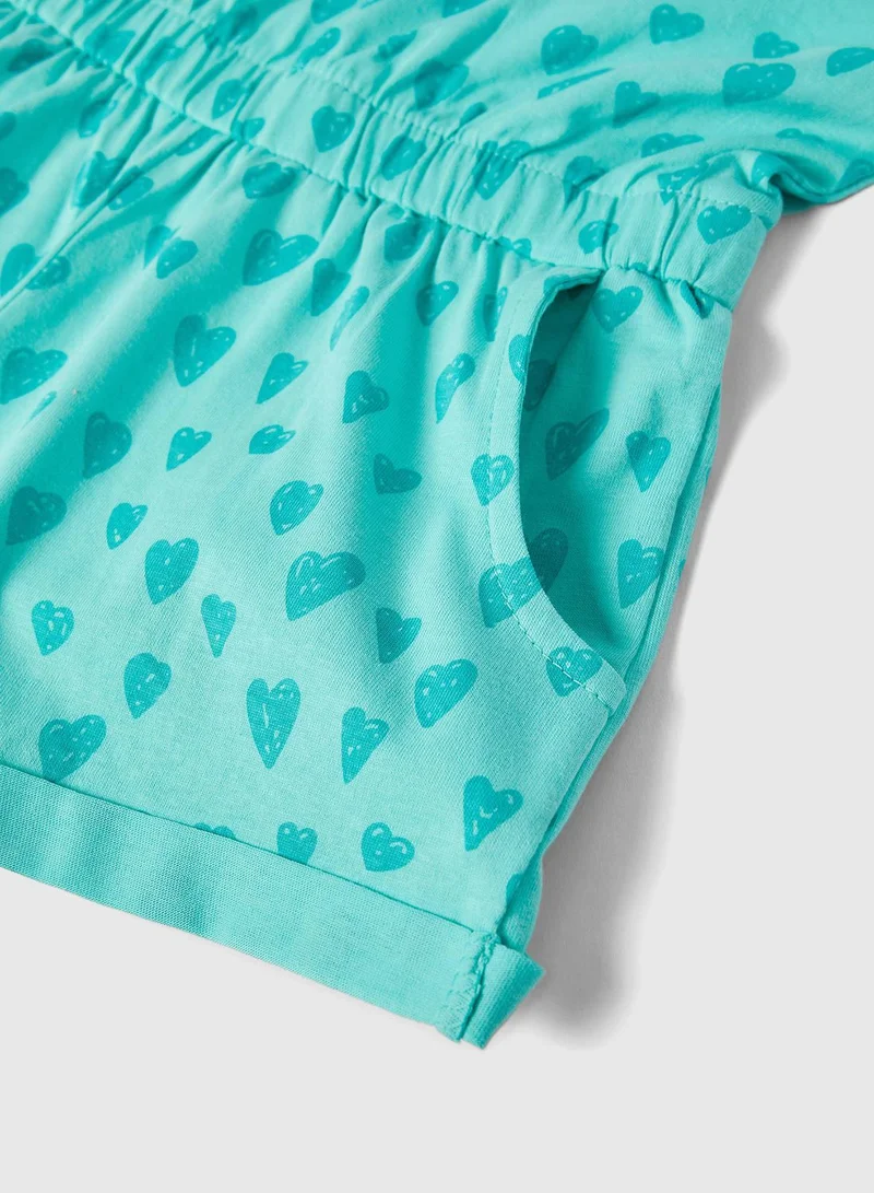 Zippy Kids Heart Print Playsuit