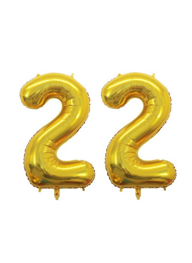 GOER 2 Pcs 42 Inch Gold Foil Balloons Number 2Huge Number Balloons For 2Nd 22Nd Birthday Party Supplies Anniversary Decorations  - Image 5