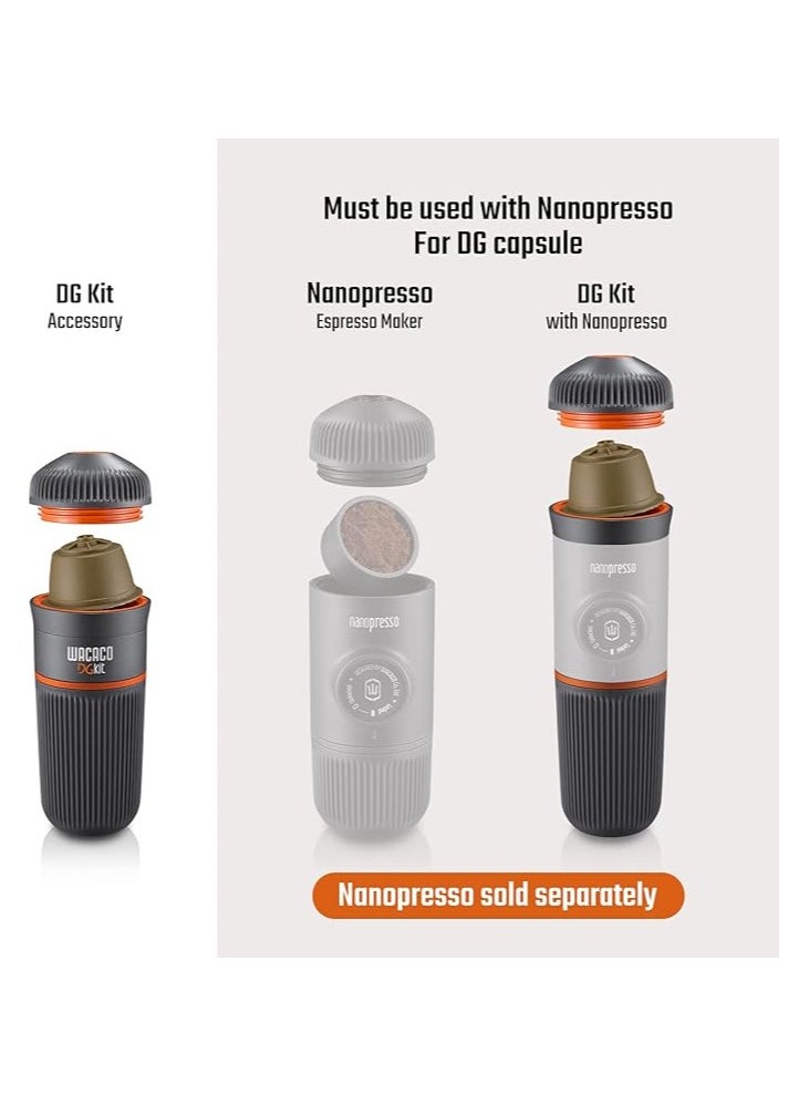 WACACO Dolce Gusto (DG) Kit - DG Capsule Adapter + Larger water tank(140ml) in use with Nanopresso, Compatible w/ Nescafe Dolce Gusto Capsules, for Traveling, Camping, Home or Office Use  - Image 2