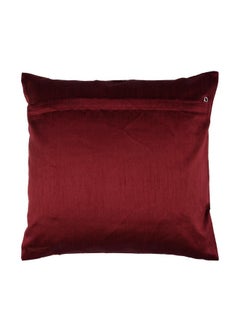 Kuber Industries Kuber Industries Cushion Cover | Pillow Covers for Sofa | Throw Cushion Cover | Dupion Polyester Cushion Covers | Center Lace Cushion Covers | Set of 5 | 16 Inch | Maroon  - Image 5