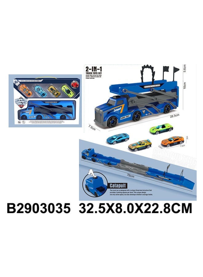 شاحنة نقل مع اربع سيارات 2 في 1 #10-2903035