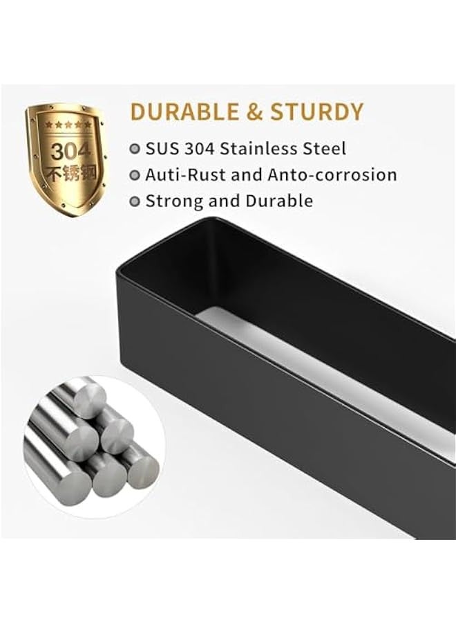 2 Packs Hand Towel Bar Bathroom Towel Holder Towel Rack Self Adhesive Towel Ring Stainless Steel Towel Rail for Bathroom Kitchen - Image 3