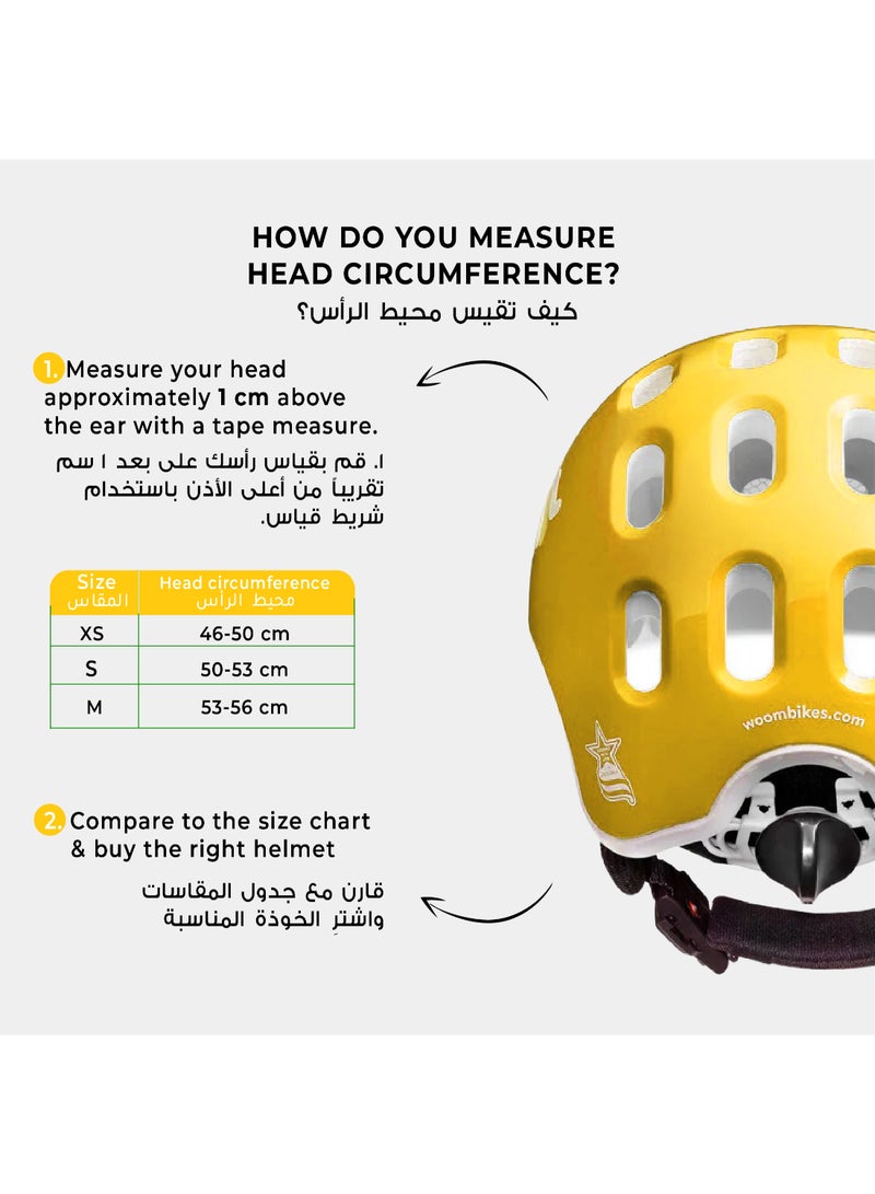 Woom Bike Helmet – Bicycle Helmet for Kids – Lightweight Adjustable Shell – Extra Small Size – Sunny Yellow - Image 3
