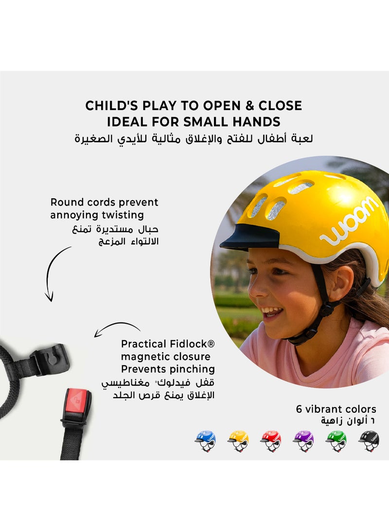Woom Bike Helmet – Bicycle Helmet for Kids – Lightweight Adjustable Shell – Extra Small Size – Sunny Yellow - Image 4