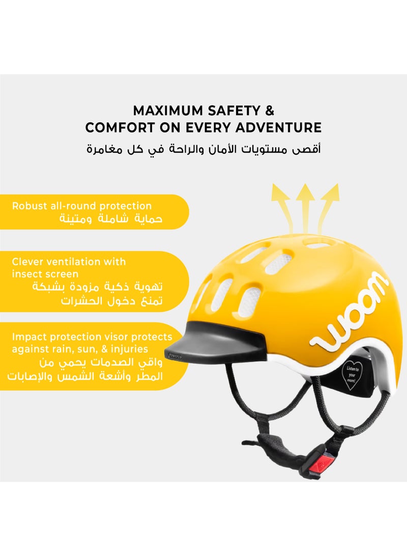 Woom Bike Helmet – Bicycle Helmet for Kids – Lightweight Adjustable Shell – Extra Small Size – Sunny Yellow - Image 2