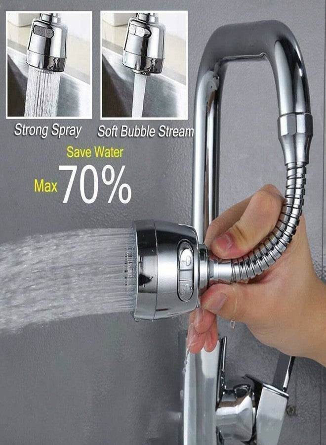 Mockery Faucet Aerator for Kitchen, Anti-Splash Sink Sprayer Nozzle Head, Replacement Part Faucet Head, Flexible Swivel, Movable Kitchen Tap Head, Kitchen Booster Nozzle Head and Water Saving - Image 2