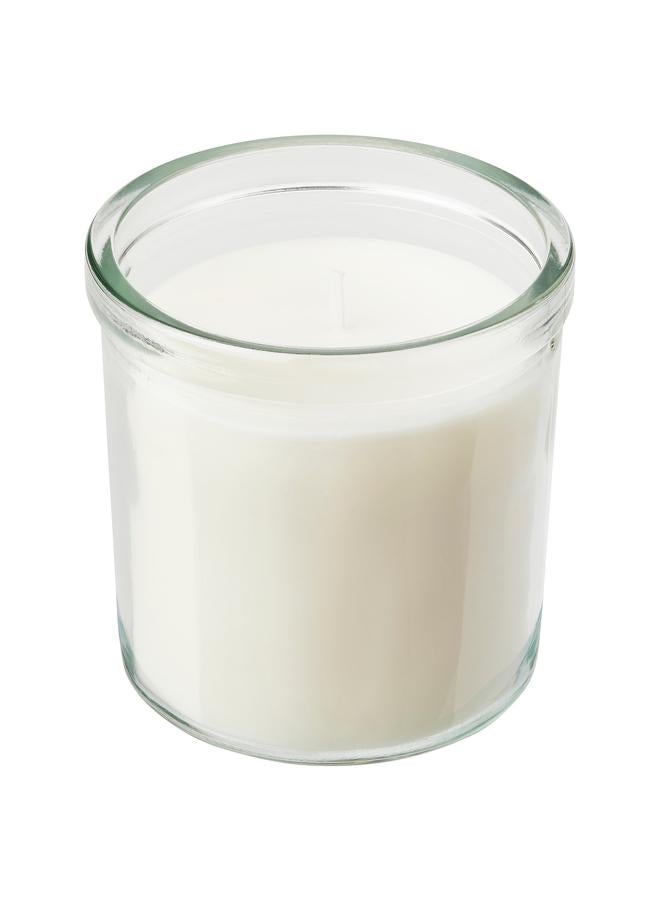 Zaboon Scented candle in glass, Vanilla/light beige, 40 hr - Image 1