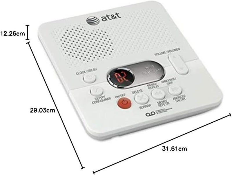 AT&T Digital Answer System with Time and Day Stamp, White (Model 1740WH) - Image 2