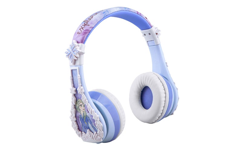 eKids Disney Frozen 2 Bluetooth Headphones with Microphone, Volume Reduced to Protect Hearing, Adjustable Wireless Headphones for School Home Travel, for Fans of Anna and Elsa - Image 1