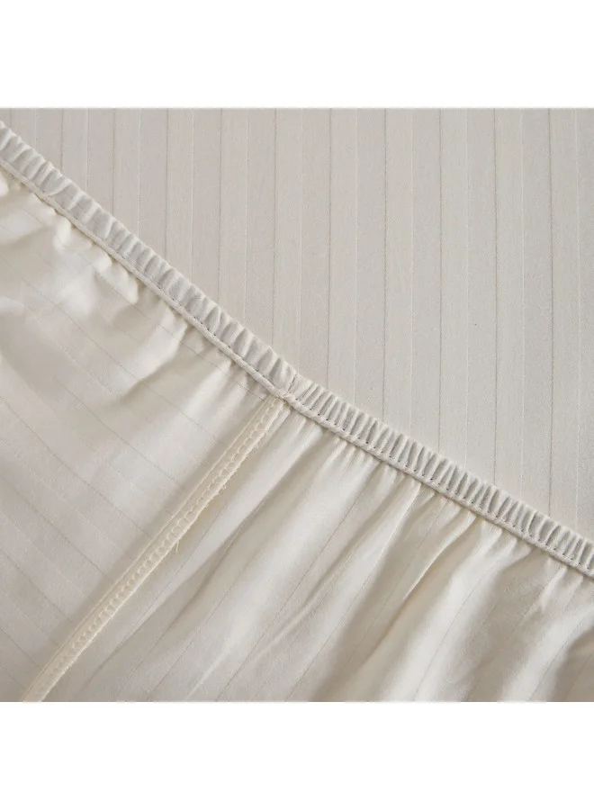Home Box Hamilton Stripe Satin Cotton King Fitted Sheet 210 x 36 x 180 cm