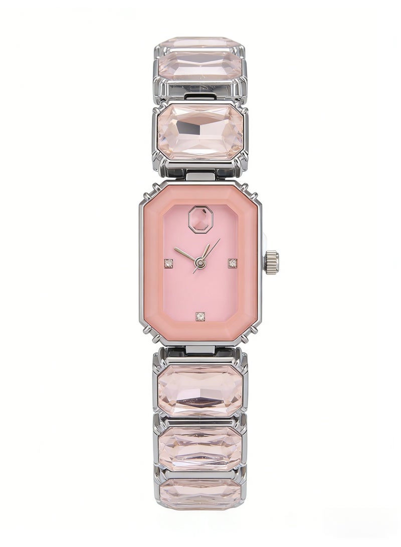 سواروفسكي Swarovski Millenia Octagon Cut Crystal Bracelet Watch - Pink Dial (Model: 5630842 / 5729842) - Image 1