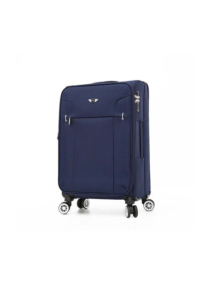 DILIXI Softside Luggage Trolley Bag 3 Pieces Set,Navy (S-20",M-24",L-28") - Image 2
