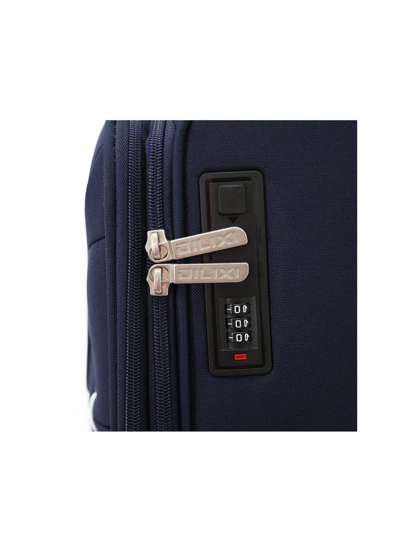 DILIXI Softside Luggage Trolley Bag 3 Pieces Set,Navy (S-20",M-24",L-28") - Image 4