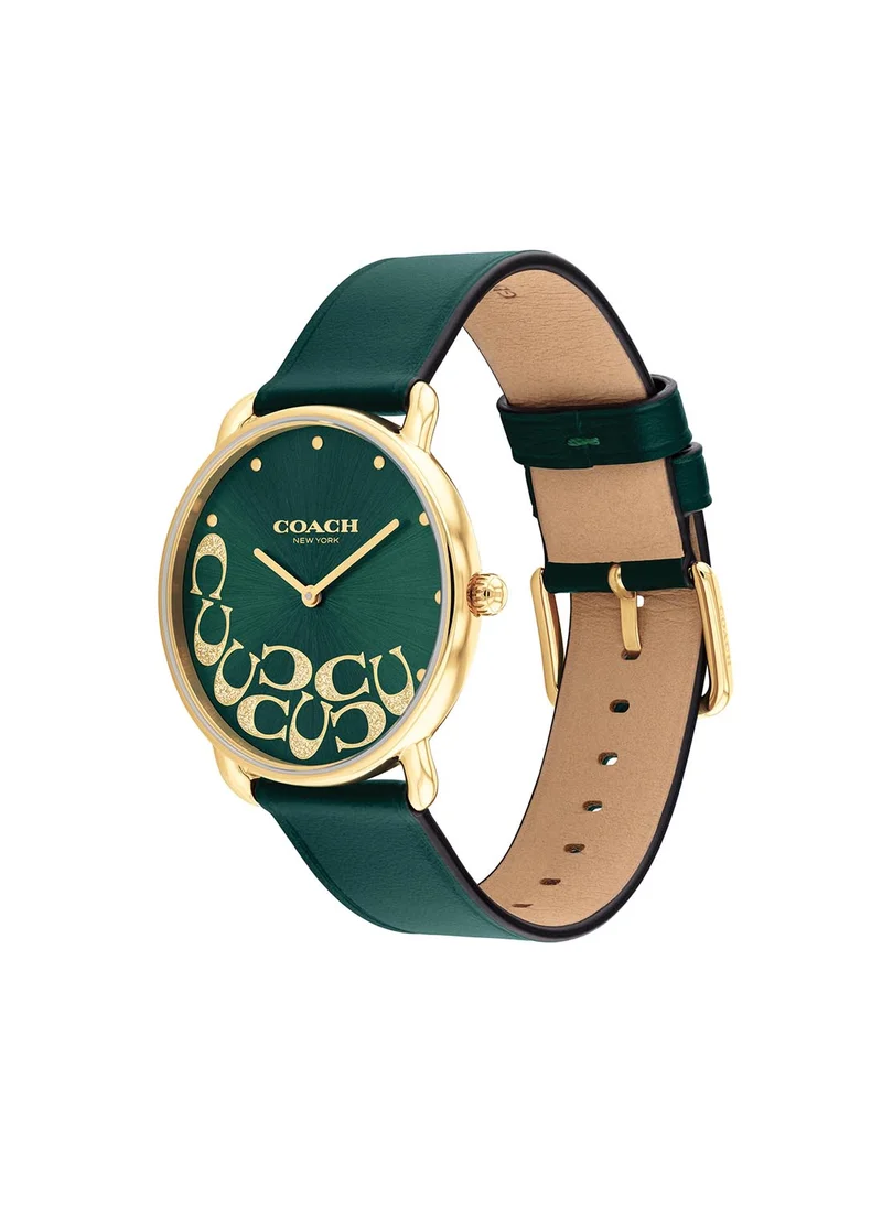 كوتش Elliot Leather Strap Analog Watch