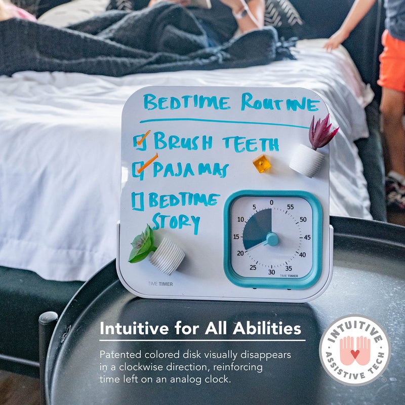 TIME TIMER MOD with Dry Erase Board â€” 60-Minute Visual Countdown Timer with Magnetic Whiteboard â€” for Notes, Chores, Classroom and Office Reminders, Visual Schedules, for Kids and Adults (Blue) - Image 4