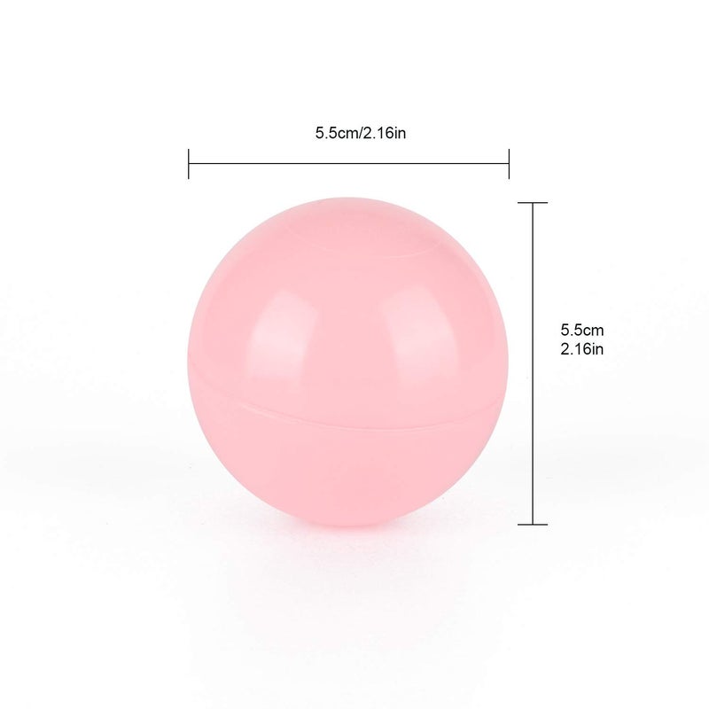 TRENDBOX 100 Pcs Colorful Ball Pit Balls Ocean Balls for Babies Kids Children Soft Ball Birthday Parties Events Playground Games Pool - Pink, White - Image 4