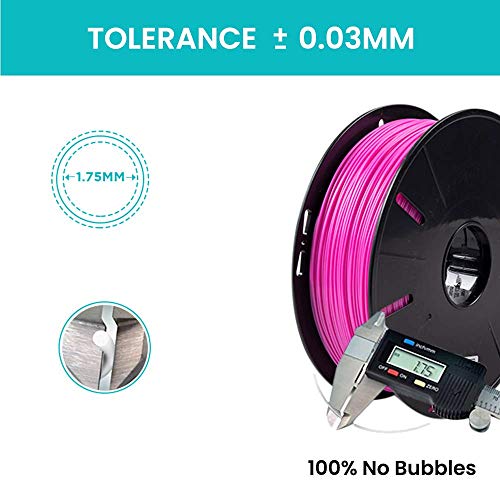 Tesseract Premium ABS 1.75mm 3D Printing Filament | Dimensional Accuracy +/- 0.03mm | Compatible with Most FDM Printers | 1 KG 3D Printer Filament - ABS Magenta (Quantity 1) - Image 2