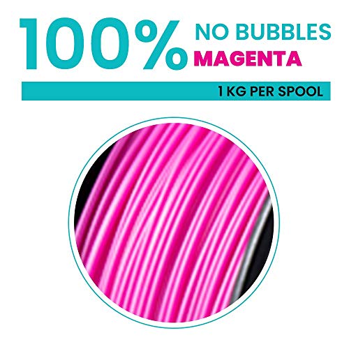 Tesseract Premium ABS 1.75mm 3D Printing Filament | Dimensional Accuracy +/- 0.03mm | Compatible with Most FDM Printers | 1 KG 3D Printer Filament - ABS Magenta (Quantity 1) - Image 3